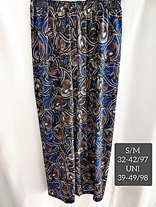 Nohavice - Dámské široké kalhoty Silk vzorované - 16624627_