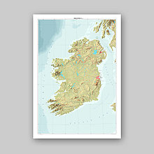 Grafika - Írsko (dekoratívna mapa) - 16625080_
