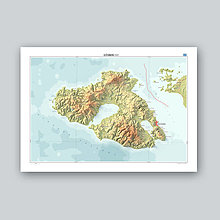 Grafika - Lesbos (dekoratívna mapa) - 16625247_
