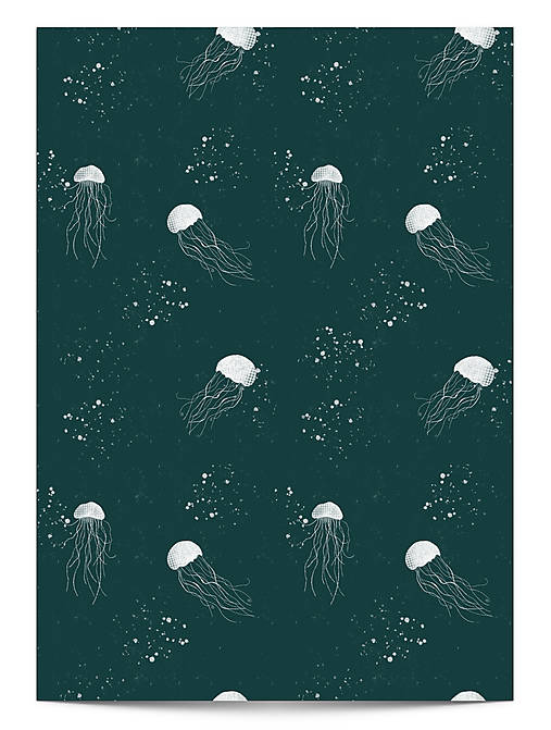 Papier - Pohľadnica (A6) Jellyfish - 16626145_