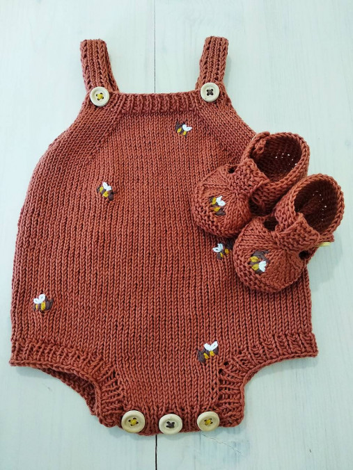 Detské oblečenie - Galoty a sandálky s včielkami 100% Cotton - 16626950_