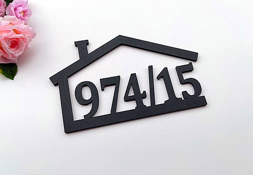 Tabuľky - Číslo na dom - domček bungalov jednoduchý - 16626161_