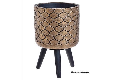 Nádoby - Aranžovacia Miska - Čierno zlatý - 133x210 mm - 16629751_