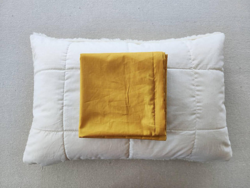 Detský textil - VLNIENKA obliečka na vankúš 40 x 60 CM na mieru 100% bavlna Mustard yellow - 16631172_
