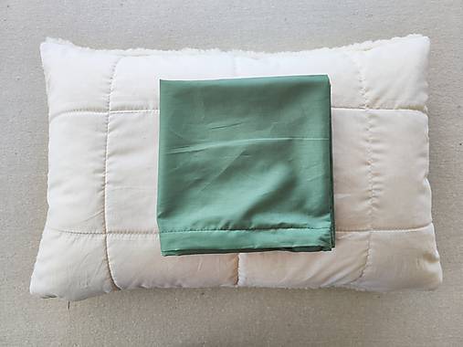 Detský textil - VLNIENKA obliečka na vankúš 40 x 60 CM na mieru 100% bavlna Olivová zelená - 16631176_