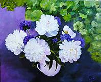 Obrazy - Biele pivonie  - 16631136_