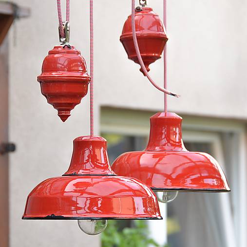 Svietidlá - Dva keramické lustry - stahovací - 16632023_