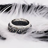 Prstene - Sme párik Odvážnych / strieborné obrúčky Ag925 (Štruktura+patina) - 16633726_