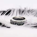 Prstene - Sme párik Odvážnych / strieborné obrúčky Ag925 (Štruktura+patina) - 16633727_