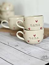 Nádoby - Šálka MAMA Love (latte) - 16633281_