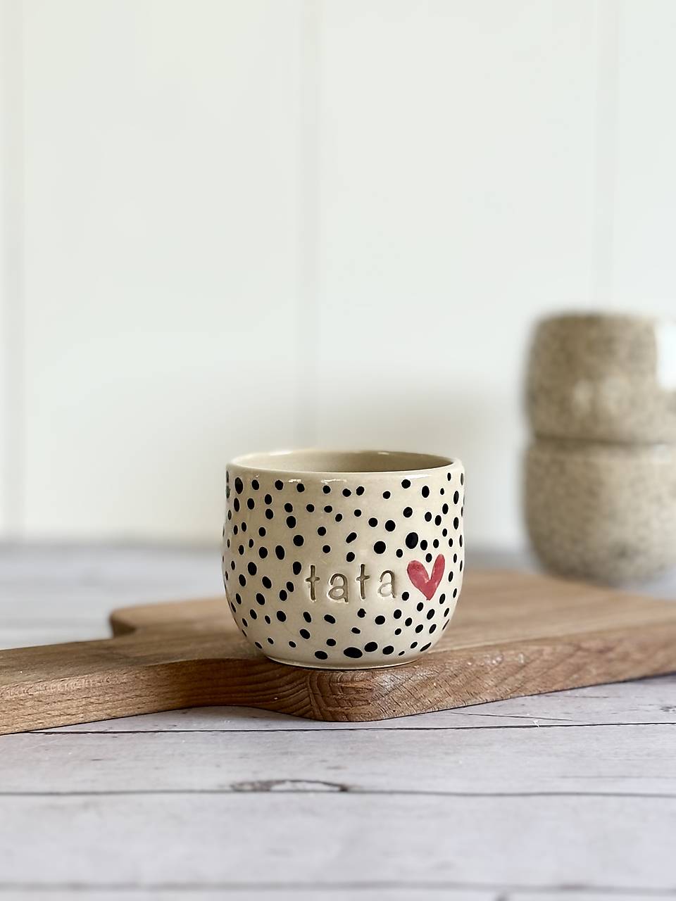 Čierne Bodky - pohárik espresso tata (100ml, bez uška)