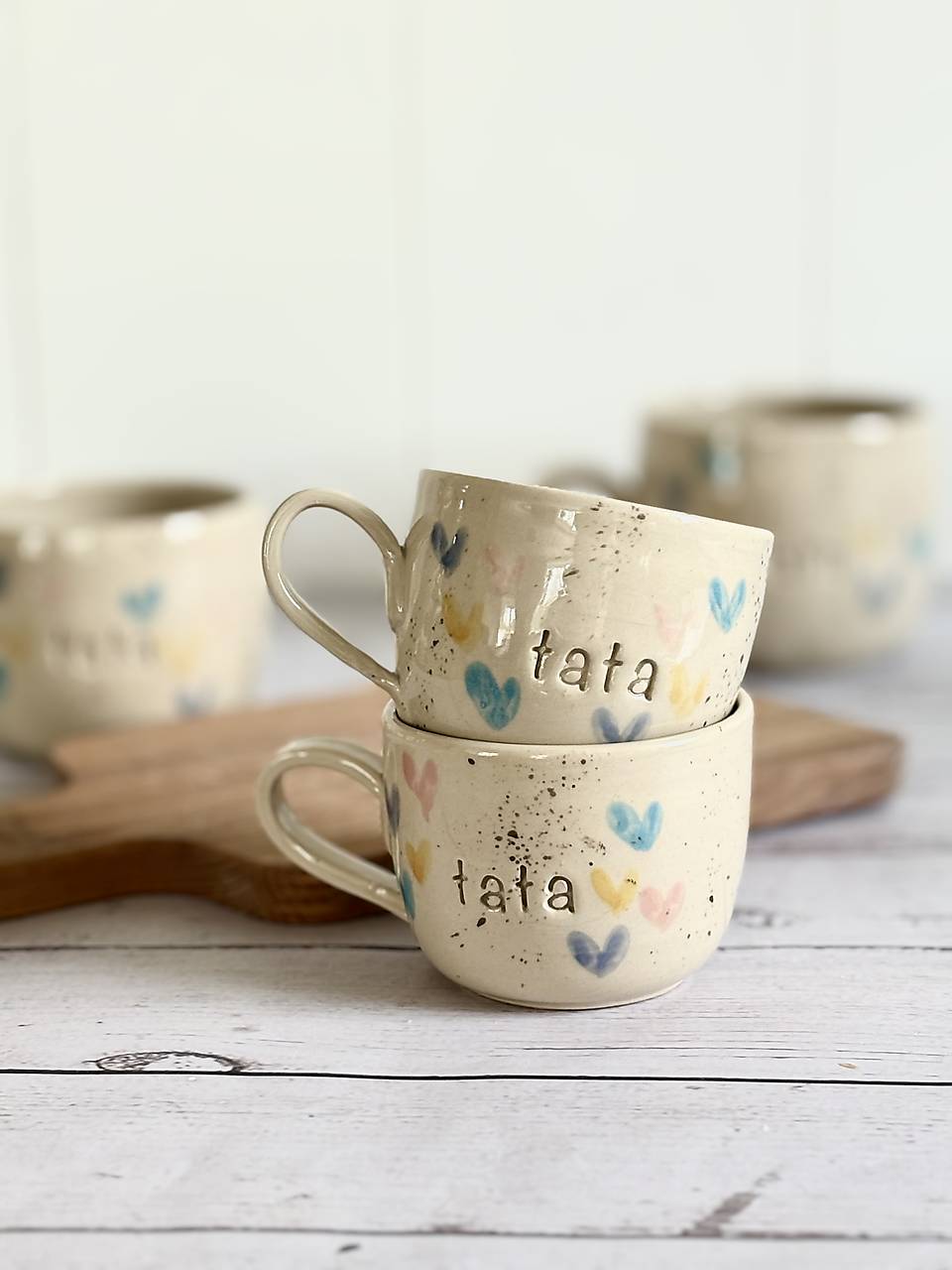 Farebné Srdiečka - šálka cappuccino (200ml,  s uškom)