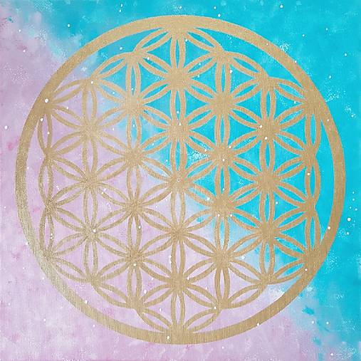 Obrazy - Mandala KVET ŽIVOTA 50X50 cm - 16633680_