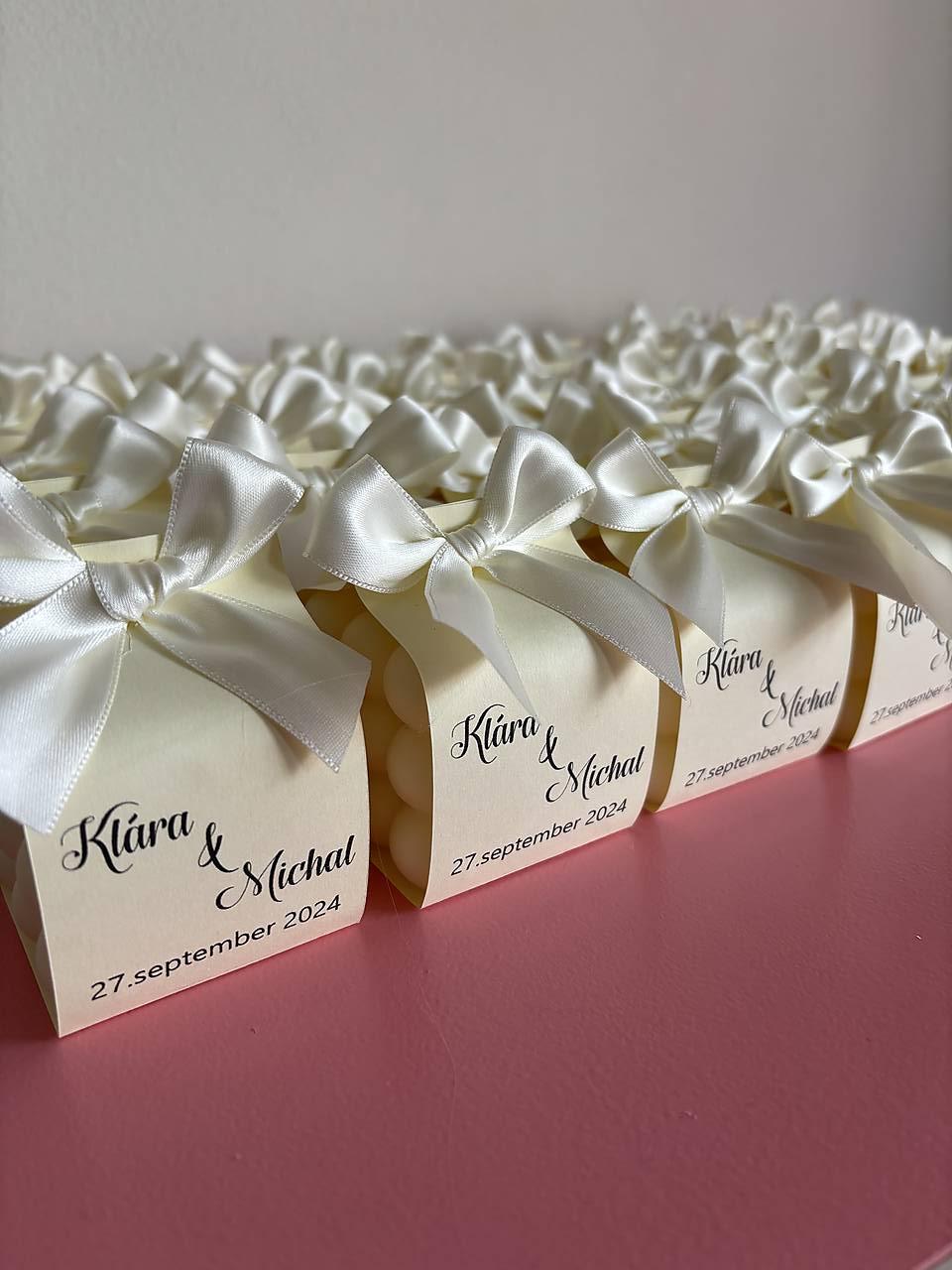 Darčeky a menovky pre svadobných hostí XL