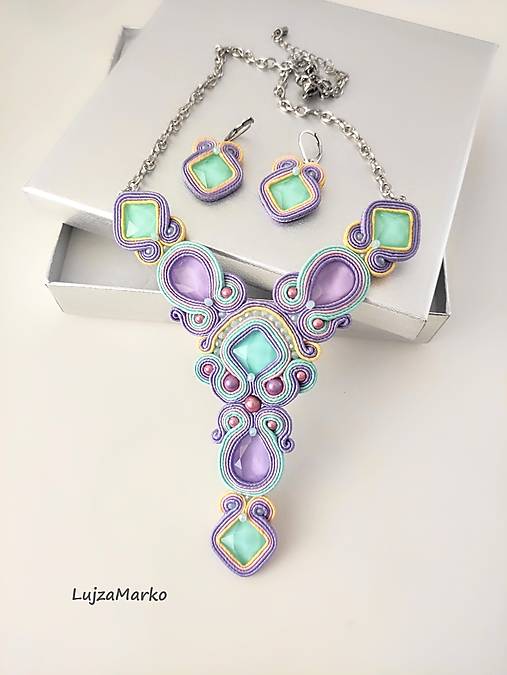 Sady šperkov - Karin soutache súprava - 16636404_