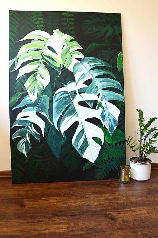 Monstera Albo 100*150 cm