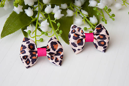Detské doplnky - Gumičky do vlasov - Hnedé leopard - 16640823_