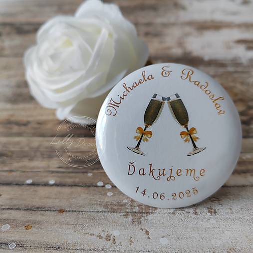 Darčeky pre svadobčanov - Svadobná magnetka pre hostí  - 16642425_