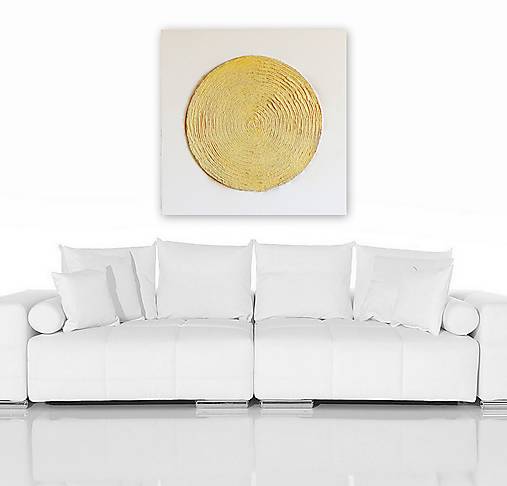 Obrazy - Mandala HOJNOSŤ A ŽIVOTNÁ SILA (gold) 80 x 80 - 16642434_
