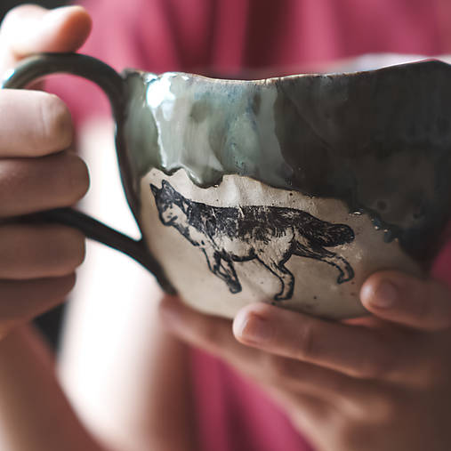 Nádoby - DivoTvor vlk - 16641632_