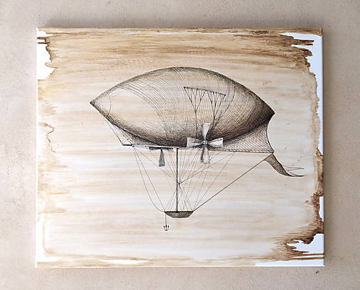Obrazy - Air balloon V, fantasy, obraz na plátne - 16642246_