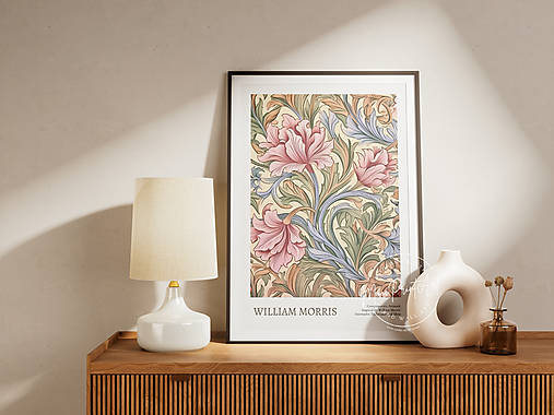 Grafika - Art Print| William Morris kvetinový vzor| 01 - 16643937_
