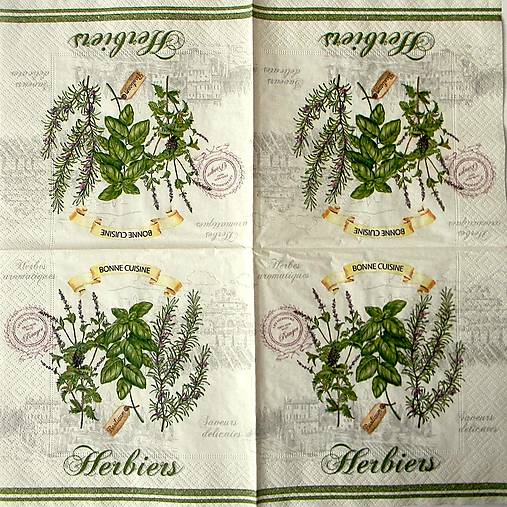 Papier - Chutné jedlá s bazalkou-servítka - 16642679_