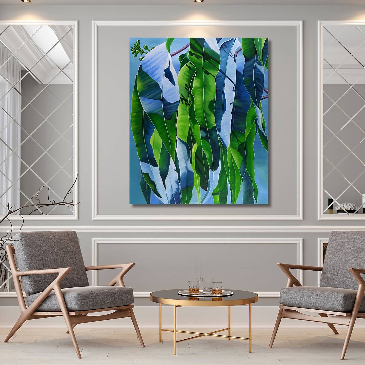 Eukalyptus vo farbách 100*120 cm