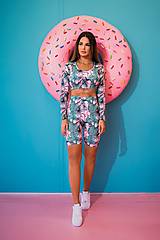Topy, tričká, tielka - Crop top s dlhými rukávmi FLAMINGO - 16647312_