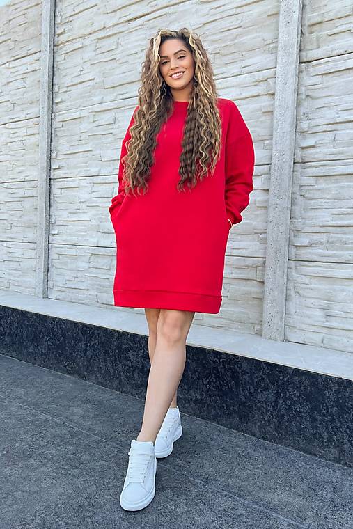 Mikiny - Mikinošaty BLOOD RED - 16647069_