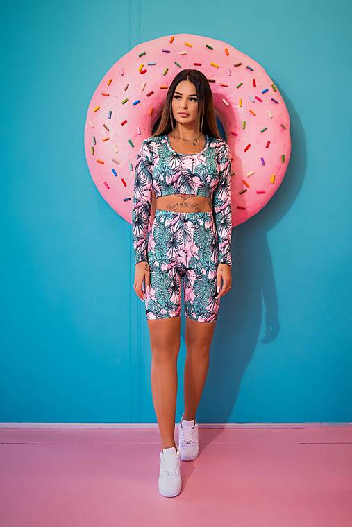 Topy, tričká, tielka - Crop top s dlhými rukávmi FLAMINGO - 16647312_