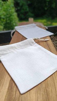 Úžitkový textil - biele vrecúška ... - 16648750_