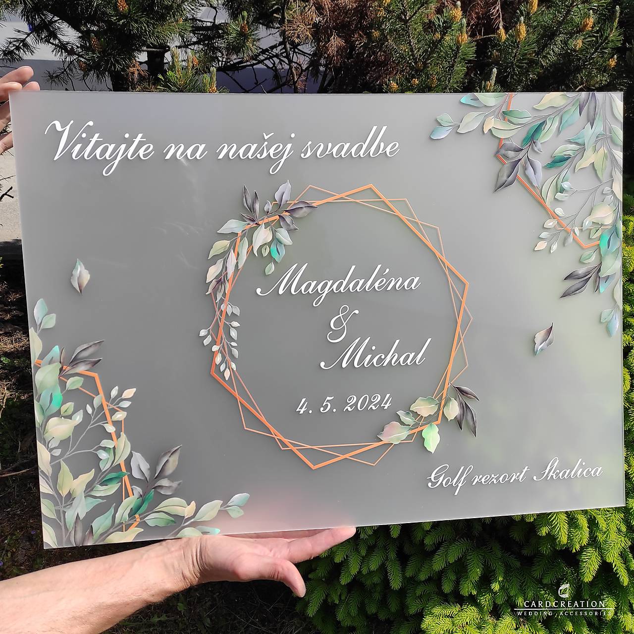 Transparentná uvítacia tabuľa, set ku 19773WD