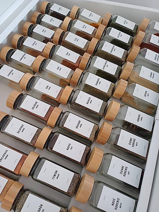 Úložné priestory & Organizácia - Nálepka MINIMAL (koreninové hranaté) - 16648620_