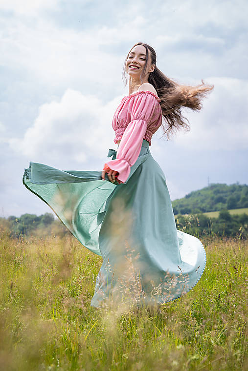 Sukne - PŮLKOLOVÁ - MINT - 16650527_