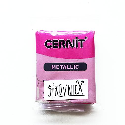 Cernit 56 g, METALLIC - metalická (magenta 460)