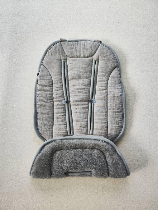 Detský textil - Vlnienka Podložka do kočíka Cybex Priam 100% Merino top super wash Grey 100% Mušelin Grey - 16653574_