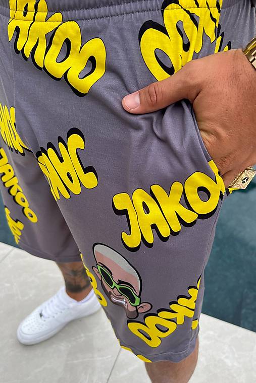 Nohavice - Pánske kraťasy JAKOO GREY - 16652987_