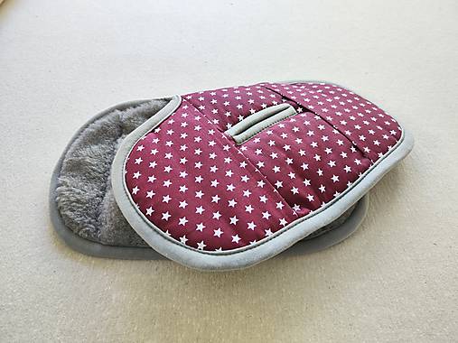 Detský textil - VLNIENKA zmenšovacia vložka do pokračujúcej sedačky 100% Merino top super wash Grey Hviezdičky bodové - 16656179_
