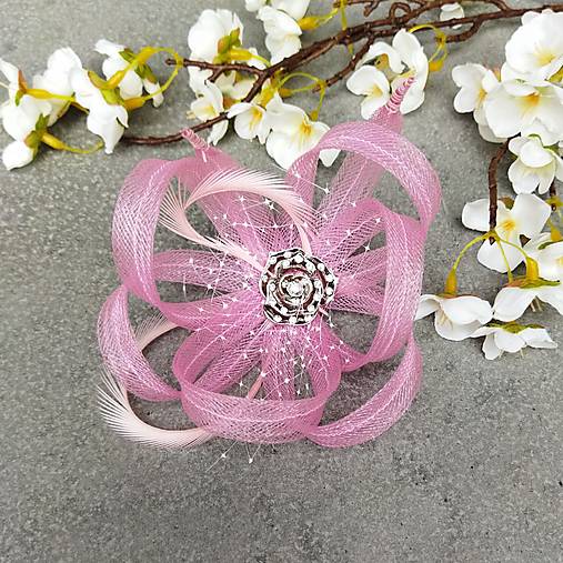 Ozdoby do vlasov - Rose Fascinator - 16658053_