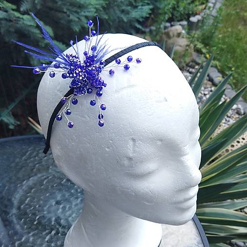 Ozdoby do vlasov - Wedding Blue Crystals Collection ... čelenka - 16658073_