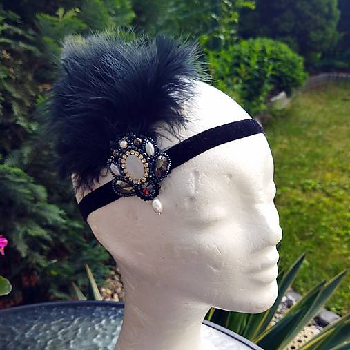 Čiapky, čelenky, klobúky - Great Gatsby Luxury ... čelenka - 16658082_