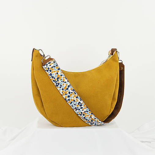 Kabelky - Kabelka Luna (cloth žltá) (s crossbody popruhom) - 16661370_