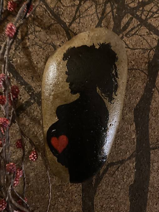 Dekorácie - Maľovaný kameň - TEHUĽKA❤️ - 16660216_