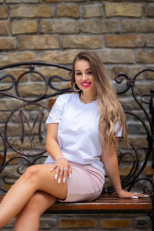 Topy, tričká, tielka - Tričko z organickej bavlny UNISEX okrúhly výstrih SNOW WHITE - 16660343_