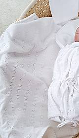 Detský textil - Mušelínová sada pre bábätko s madeirou aj do krstu - 16663241_