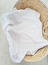 Detský textil - Mušelínová sada pre bábätko s madeirou aj do krstu - 16663242_