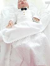 Detský textil - Mušelínová sada pre bábätko s madeirou aj do krstu - 16663244_