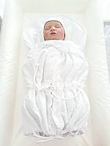 Detský textil - Mušelínová sada pre bábätko s madeirou aj do krstu - 16663249_