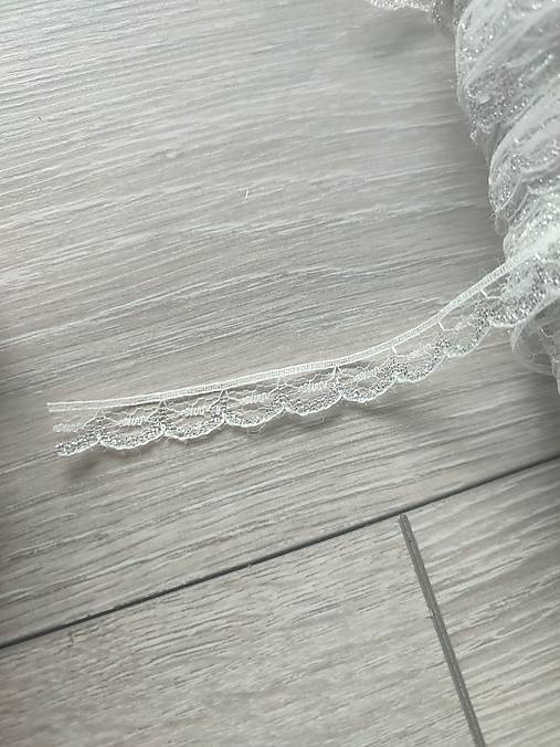 Galantéria - Čipka s lemom strieborným  - 16664358_